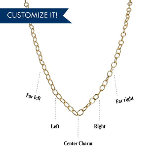 Large Oval Cable Chain Necklace, 18" | Design Your Own Charm Necklace