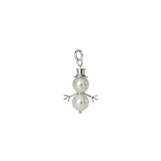 Pearl Snowman Charm