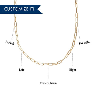 Delicate Paperclip Chain Necklace, 18" | Design Your Own Charm Necklace