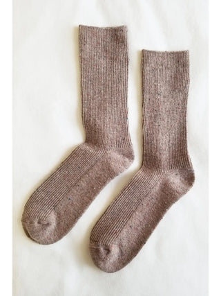 Mauve Wool Winter Socks