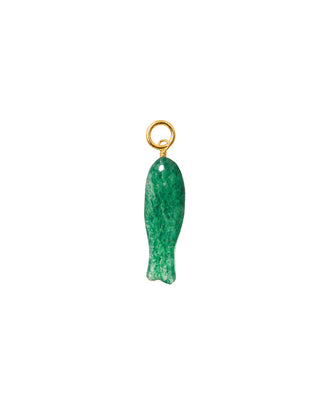 Carved Green Aventurine Gemstone Fish Charm
