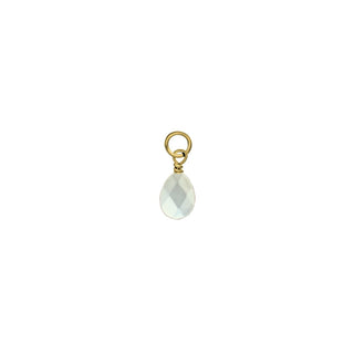 Mother of Pearl Faceted Teardrop Charm
