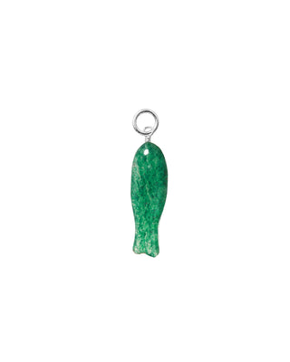 Carved Green Aventurine Gemstone Fish Charm