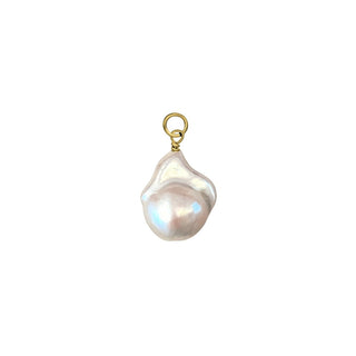 Large Baroque Freshwater Pearl Charm, White