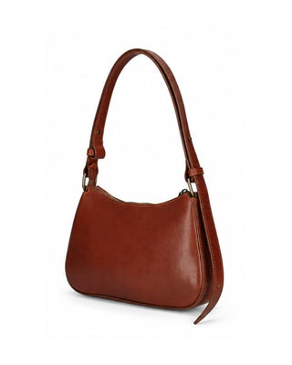 Italian Leather Structured Shoulder Bag