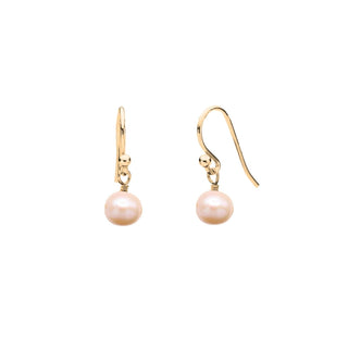Pink Freshwater Pearl Drop Earrings