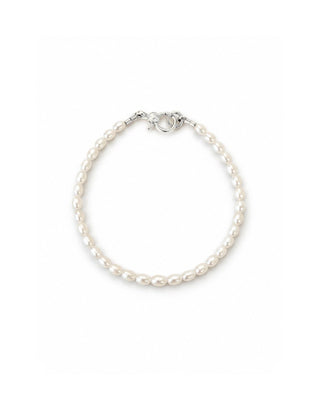 Tiny Pearl Charm Holder Bracelet