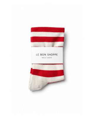 Wide Striped Simple Cotton Ankle Sock