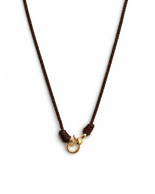 Brown Knotted Charm Holder Necklace