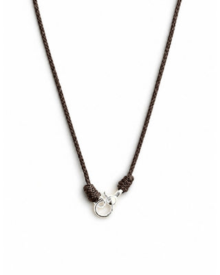 Brown Knotted Charm Holder Necklace