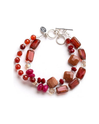 Fuchsia Medley 2-Strand Bracelet