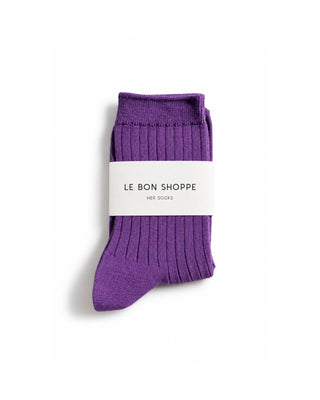 Cotton Ribbed Knit Socks