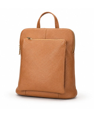 Everyday Italian Leather Zippered Backpack