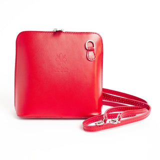 Mini Structured Italian Leather Crossbody Bag