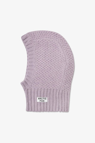 Alpaca Balaclava Fitted Hood in Lilac