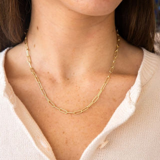 Paperclip Chain Charm Holder Necklace