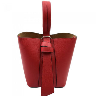 Italian Leather Bucket Bag, Solid Color Collection