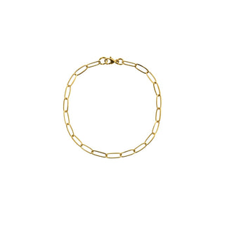 Paperclip Chain Bracelet, Gold Fill