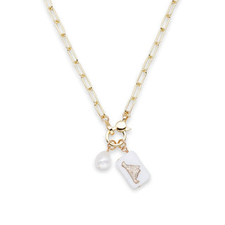 White Freshwater Pearl Charm