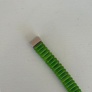 Stack Bracelet in Green with Sterling Slide Clasp, Sample Sale