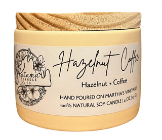 Hazelnut Coffee Scented Candle, Martha's Vineyard Handmade Candle