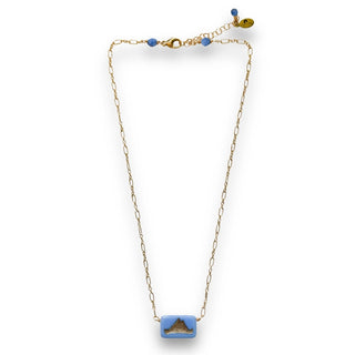 Martha's Vineyard Hydrangea Blue Island Pendant Necklace