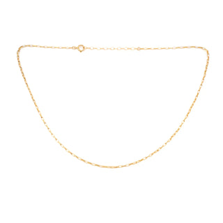 Mini gold chain delicate paperclip necklace