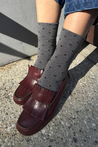 Polka Dot Cotton Ankle Sock