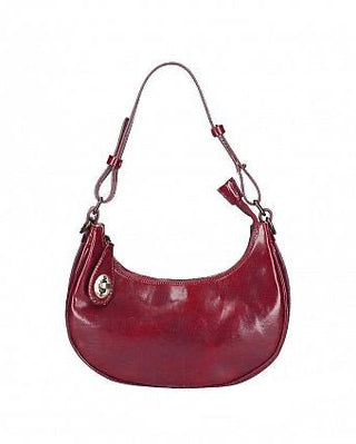Red handbag on a white background 