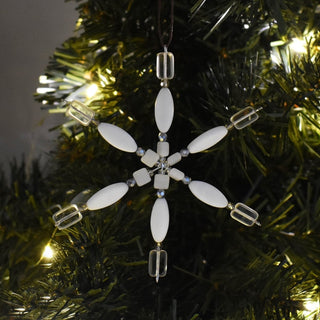 Random Multicolor Handmade Beaded Snowflake Ornament (Surprise Me!)