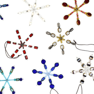 Random Multicolor Handmade Beaded Snowflake Ornament (Surprise Me!)