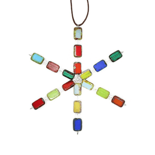 Random Multicolor Handmade Beaded Snowflake Ornament (Surprise Me!)