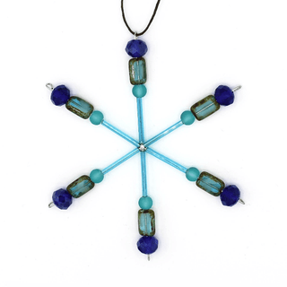 Random Multicolor Handmade Beaded Snowflake Ornament (Surprise Me!)