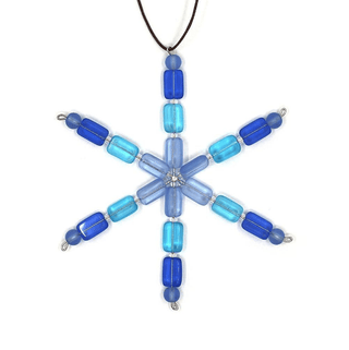 Random Multicolor Handmade Beaded Snowflake Ornament (Surprise Me!)