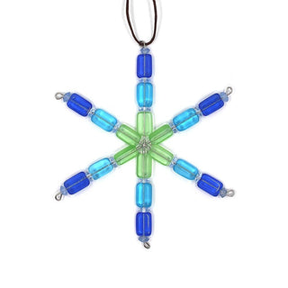 Random Multicolor Handmade Beaded Snowflake Ornament (Surprise Me!)