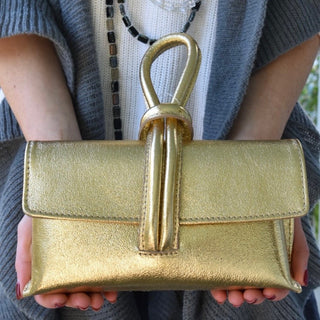 Red Modern Leather Clutch & Crossbody