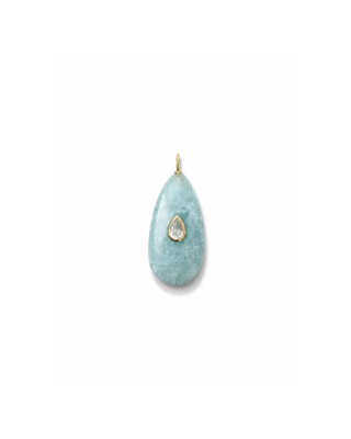 Aquamarine & White Topaz Gemstone Pendant, One-Of-A-Kind