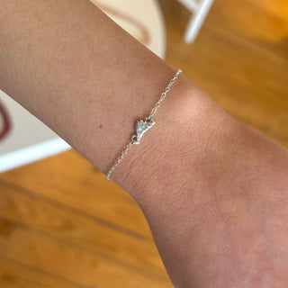 Martha's Vineyard Sterling Silver Island Bracelet on Wrist