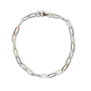 Sterling Silver Paperclip chain bracelet 