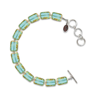 Aqua Beaded Bracelet, Glass Beaded Bracelet