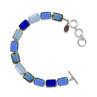 True Blue Beaded Bracelet, Glass Beaded Bracelet