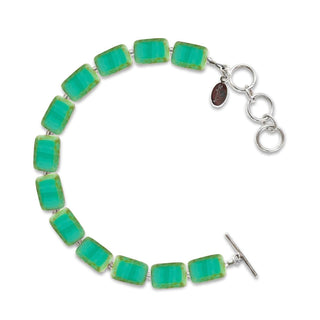 Turquoise Beaded Bracelet, Glass Beaded Bracelet