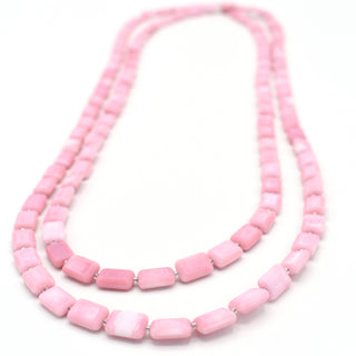 Bubble Gum Pink, Long Beaded Necklace, 60" Trilogy, SALE