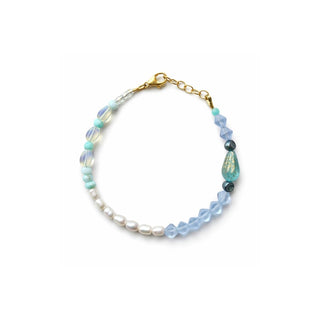 Mini Aqua Pearl Medley Bracelet, One-Of-A-Kind