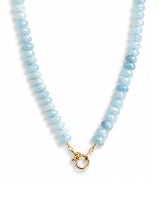 Aquamarine Charm Holder Necklace