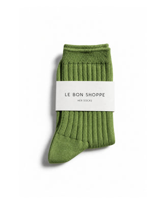Cotton Ribbed Knit Socks