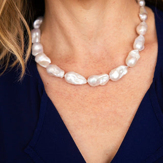 Baroque Pearl Statement Strand Necklace