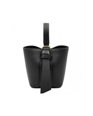 Italian Leather Bucket Bag, Solid Color Collection