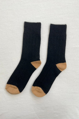 Black Cashmere Blend Socks