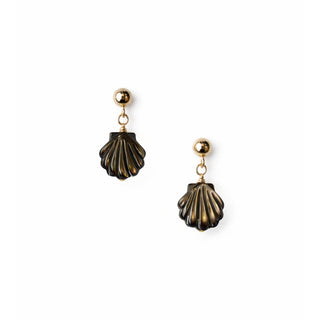 Mother of Pearl Scallop Shell Post Earrings